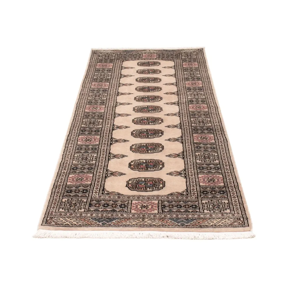 Løper Pakistan teppe - 217 x 76 cm - beige
