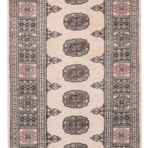 Løper Pakistan teppe - 217 x 76 cm - beige