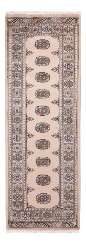 Løper Pakistan teppe - 224 x 79 cm - beige