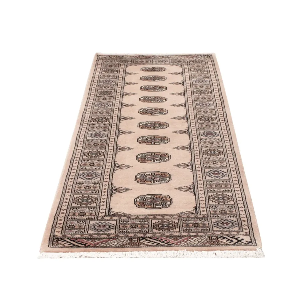 Løper Pakistan teppe - 224 x 79 cm - beige