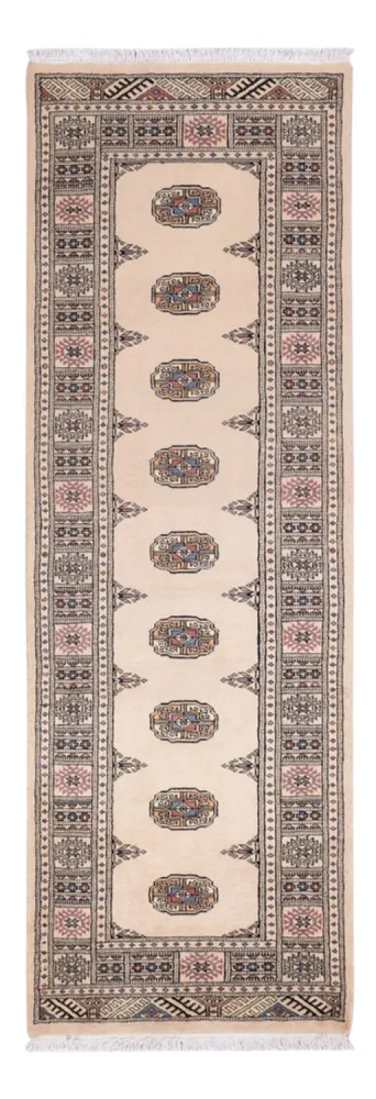 Løper Pakistan teppe - 234 x 76 cm - beige