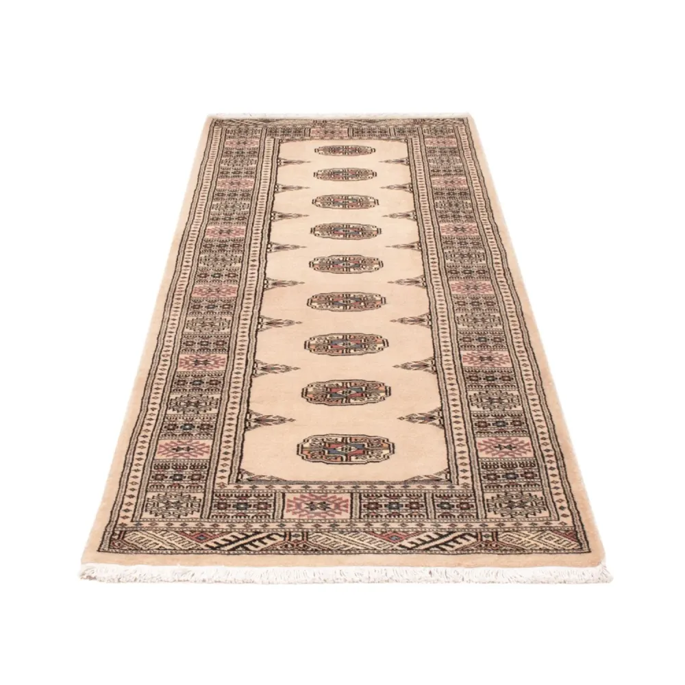 Løper Pakistan teppe - 234 x 76 cm - beige