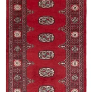 Løper Pakistan teppe - 236 x 77 cm - rød