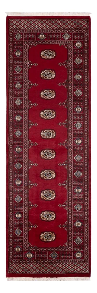 Løper Pakistan teppe - 241 x 77 cm - rød