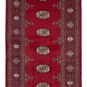 Løper Pakistan teppe - 241 x 77 cm - rød