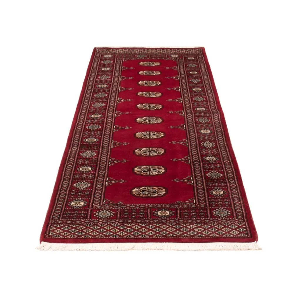 Løper Pakistan teppe - 241 x 77 cm - rød