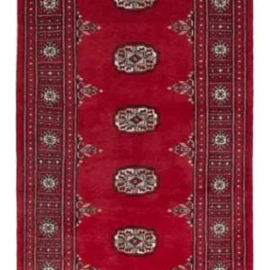 Løper Pakistan teppe - 242 x 76 cm - rød