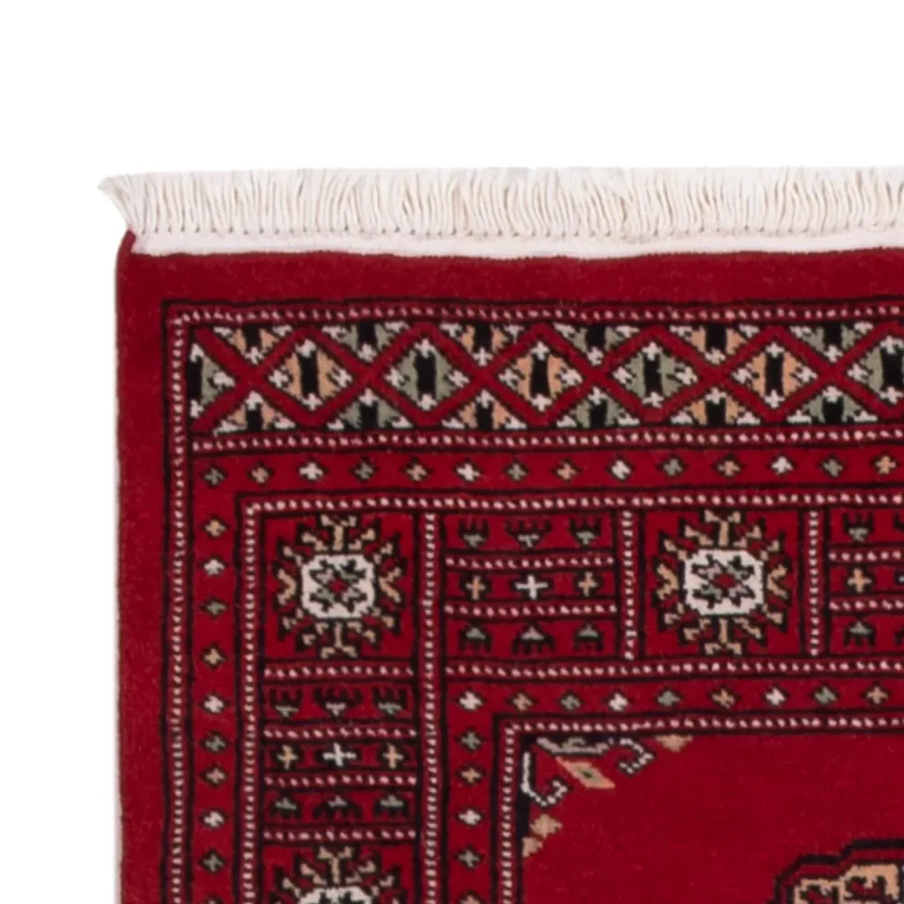 Løper Pakistan teppe - 242 x 76 cm - rød