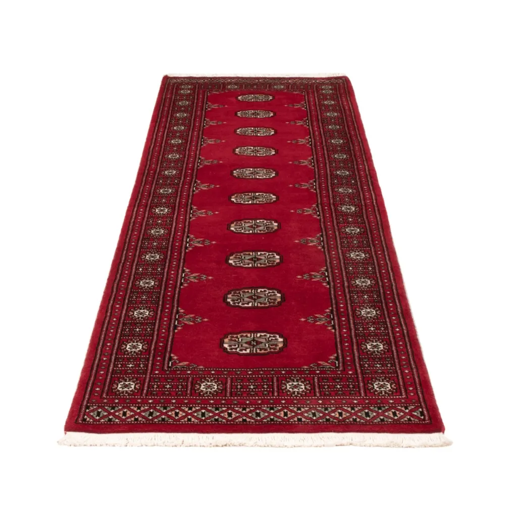 Løper Pakistan teppe - 242 x 76 cm - rød