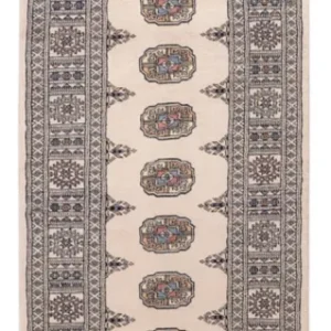 Løper Pakistan teppe - 244 x 77 cm - beige