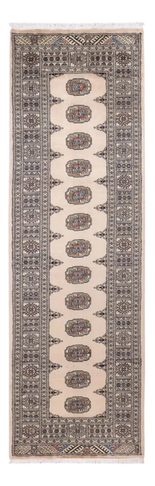 Løper Pakistan teppe - 244 x 77 cm - beige