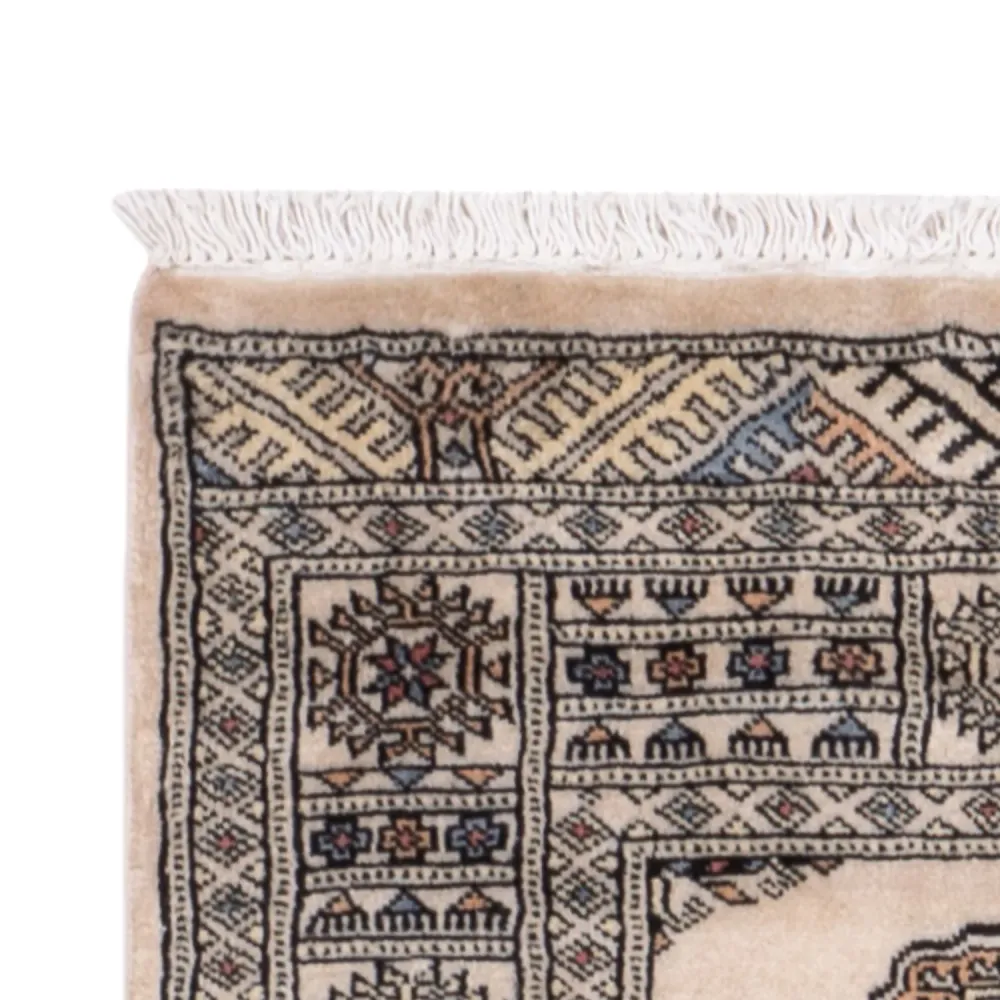 Løper Pakistan teppe - 244 x 77 cm - beige