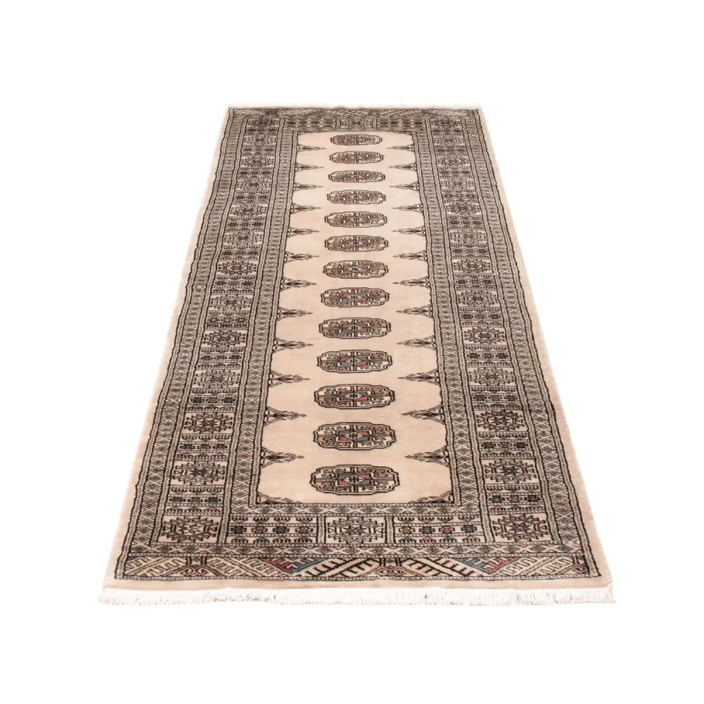 Løper Pakistan teppe - 244 x 77 cm - beige