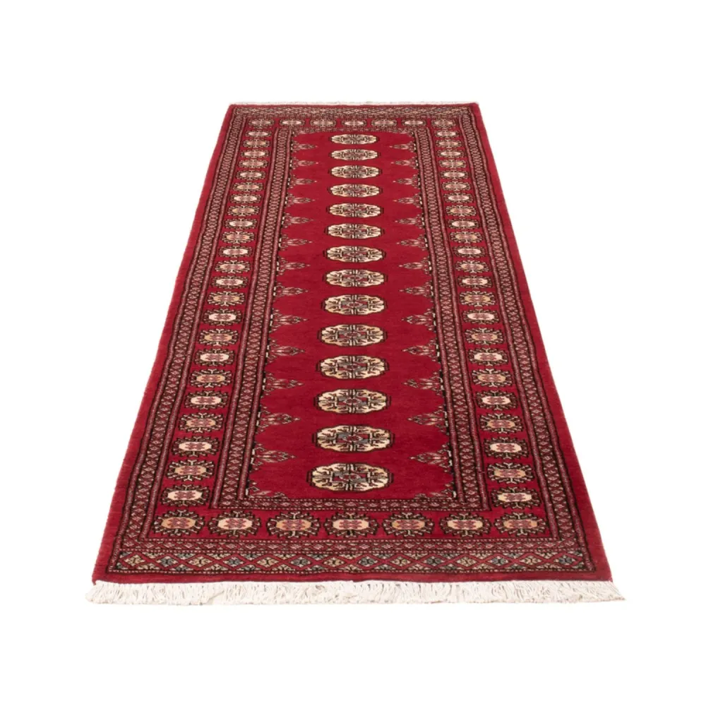 Løper Pakistan teppe - 246 x 77 cm - rød