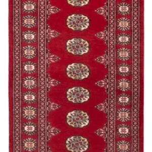 Løper Pakistan teppe - 246 x 77 cm - rød