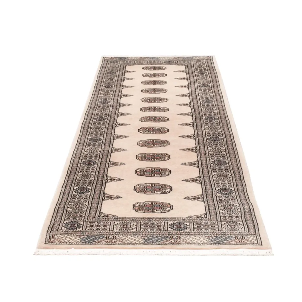 Løper Pakistan teppe - 246 x 78 cm - beige
