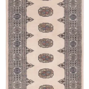 Løper Pakistan teppe - 246 x 78 cm - beige
