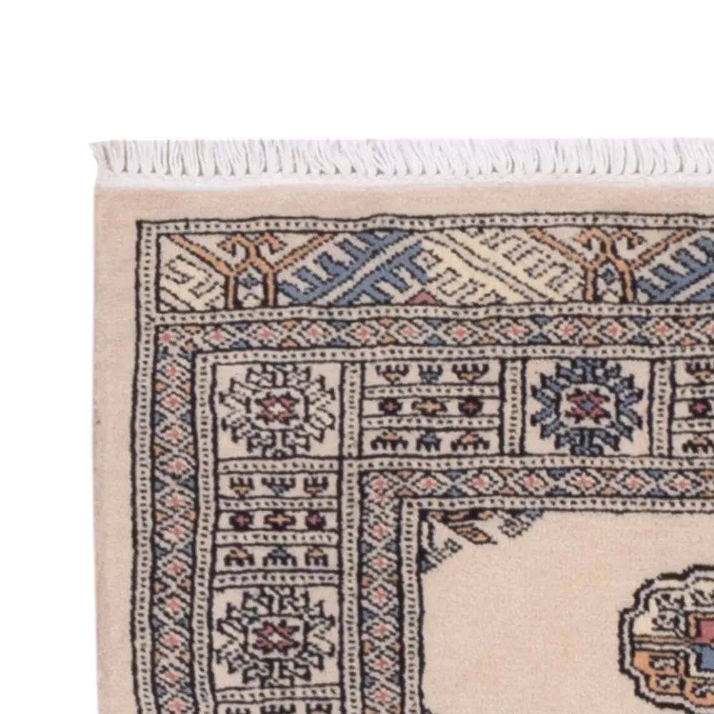 Løper Pakistan teppe - 246 x 78 cm - beige