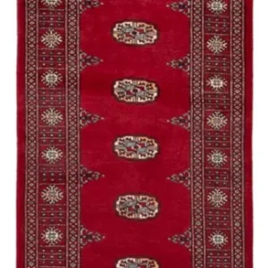 Løper Pakistan teppe - 247 x 79 cm - rød