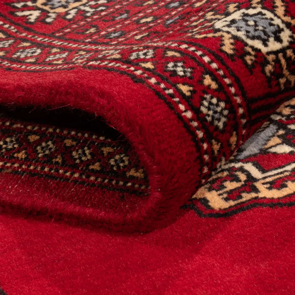 Løper Pakistan teppe - 247 x 79 cm - rød