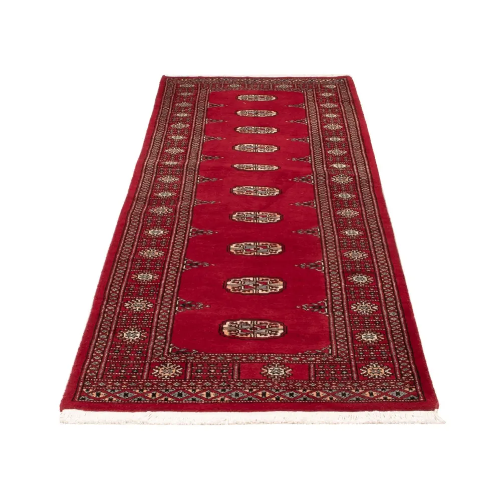 Løper Pakistan teppe - 247 x 79 cm - rød