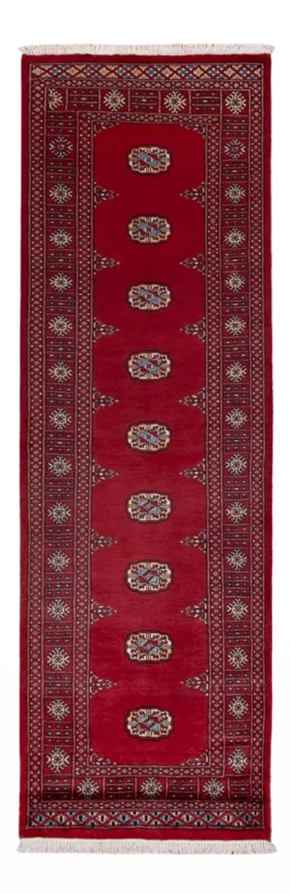 Løper Pakistan teppe - 247 x 77 cm - rød