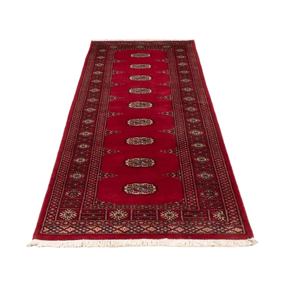 Løper Pakistan teppe - 247 x 77 cm - rød