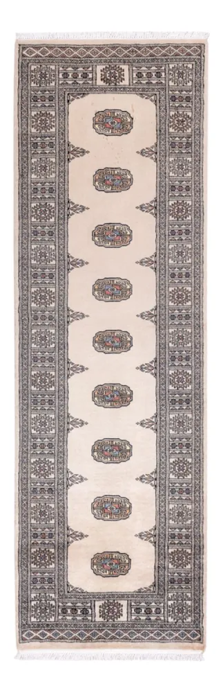 Løper Pakistan teppe - 247 x 77 cm - beige