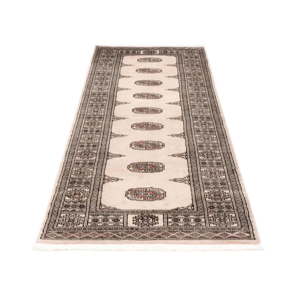Løper Pakistan teppe - 247 x 77 cm - beige