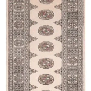 Løper Pakistan teppe - 248 x 77 cm - beige
