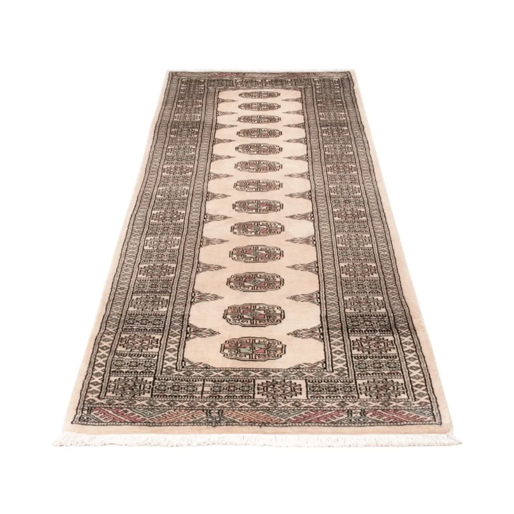 Løper Pakistan teppe - 248 x 77 cm - beige