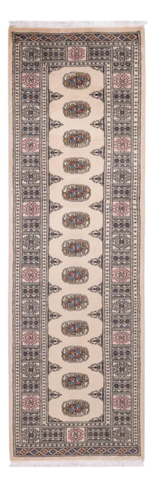 Løper Pakistan teppe - 249 x 77 cm - beige