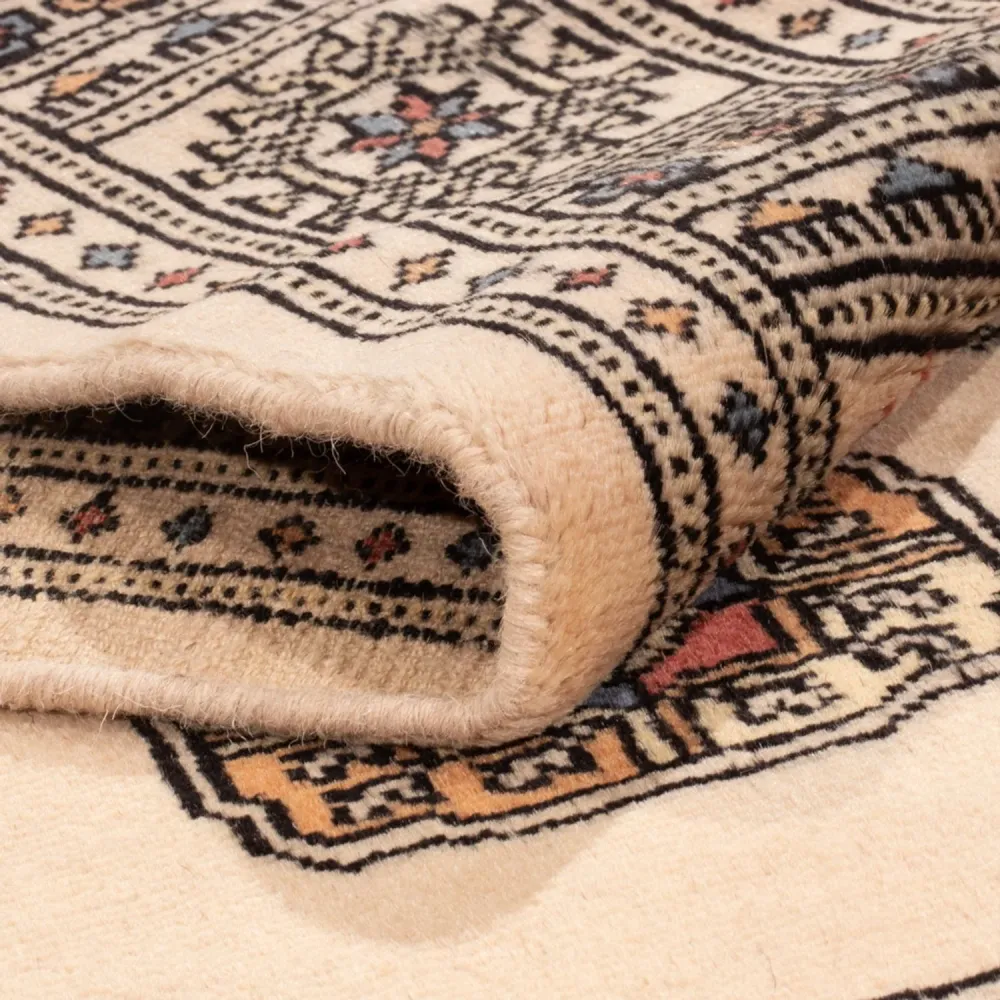 Løper Pakistan teppe - 249 x 77 cm - beige