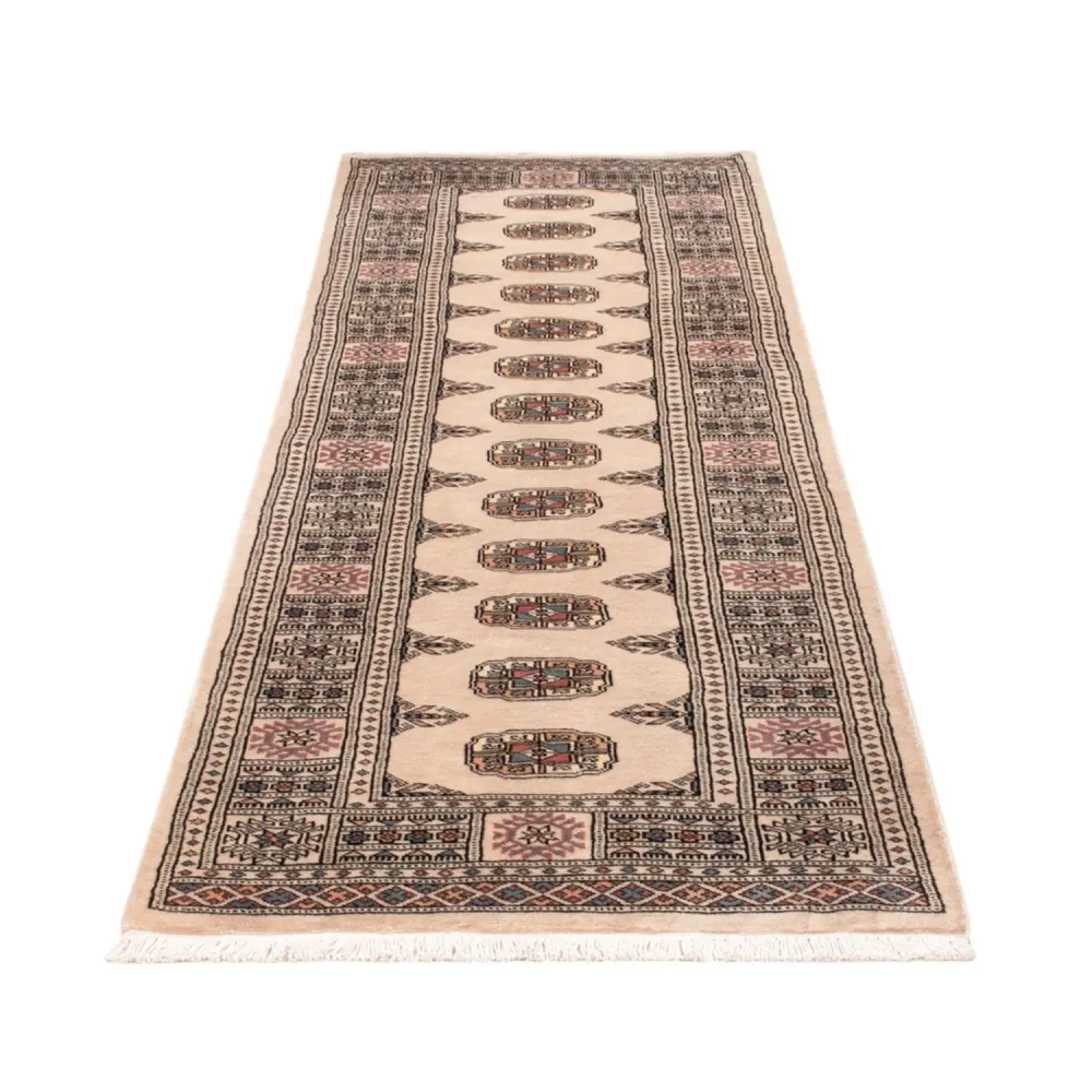 Løper Pakistan teppe - 249 x 77 cm - beige