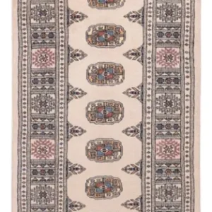 Løper Pakistan teppe - 249 x 77 cm - beige
