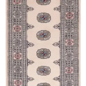 Løper Pakistan teppe - 253 x 79 cm - beige