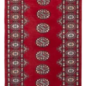 Løper Pakistan teppe - 255 x 77 cm - rød