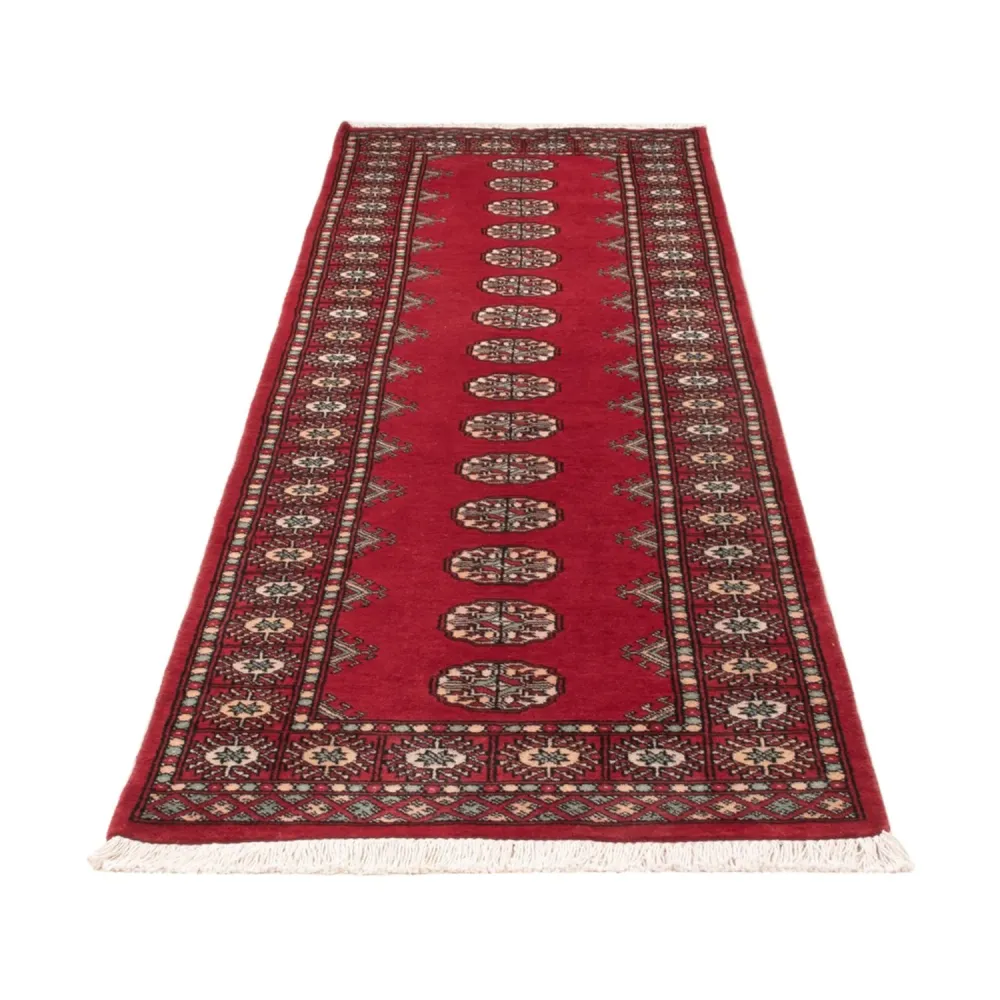 Løper Pakistan teppe - 255 x 77 cm - rød