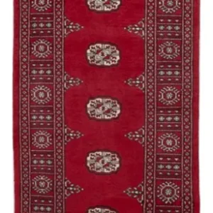 Løper Pakistan teppe - 257 x 75 cm - rød