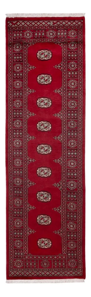 Løper Pakistan teppe - 257 x 75 cm - rød