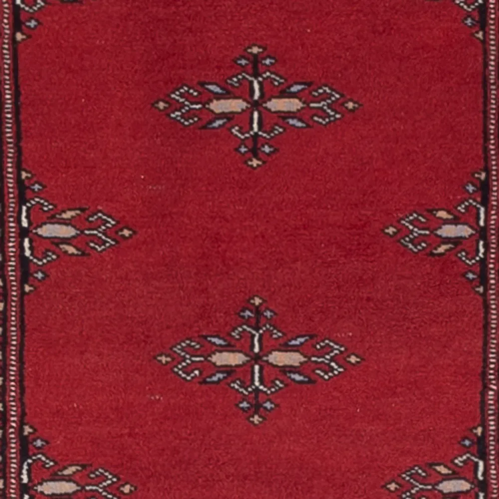Løper Pakistan teppe - 303 x 79 cm - rød