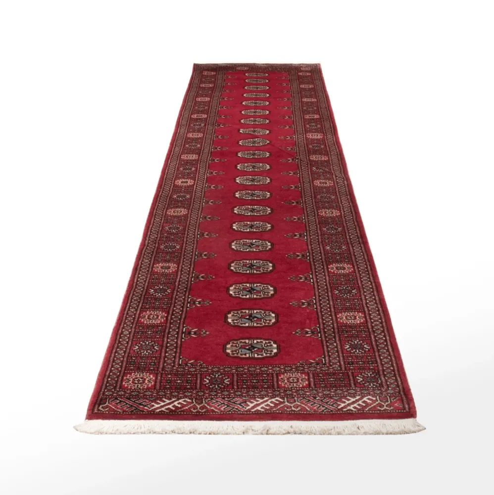 Løper Pakistan teppe - 343 x 77 cm - rød