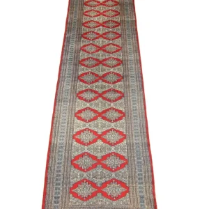 Løper Pakistan teppe - 343 x 76 cm - rød