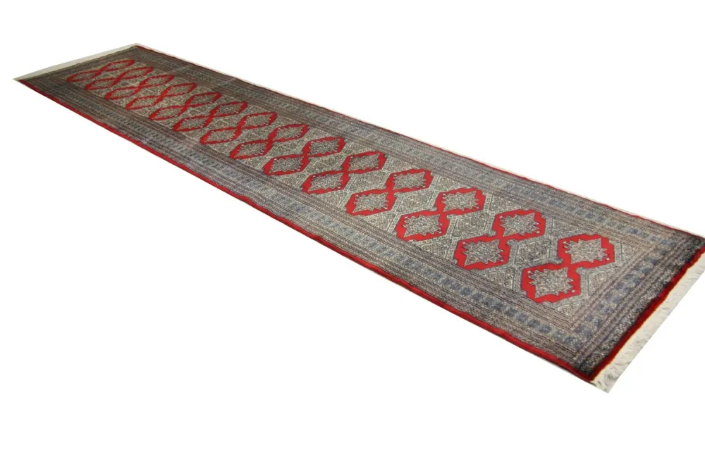 Løper Pakistan teppe - 343 x 76 cm - rød