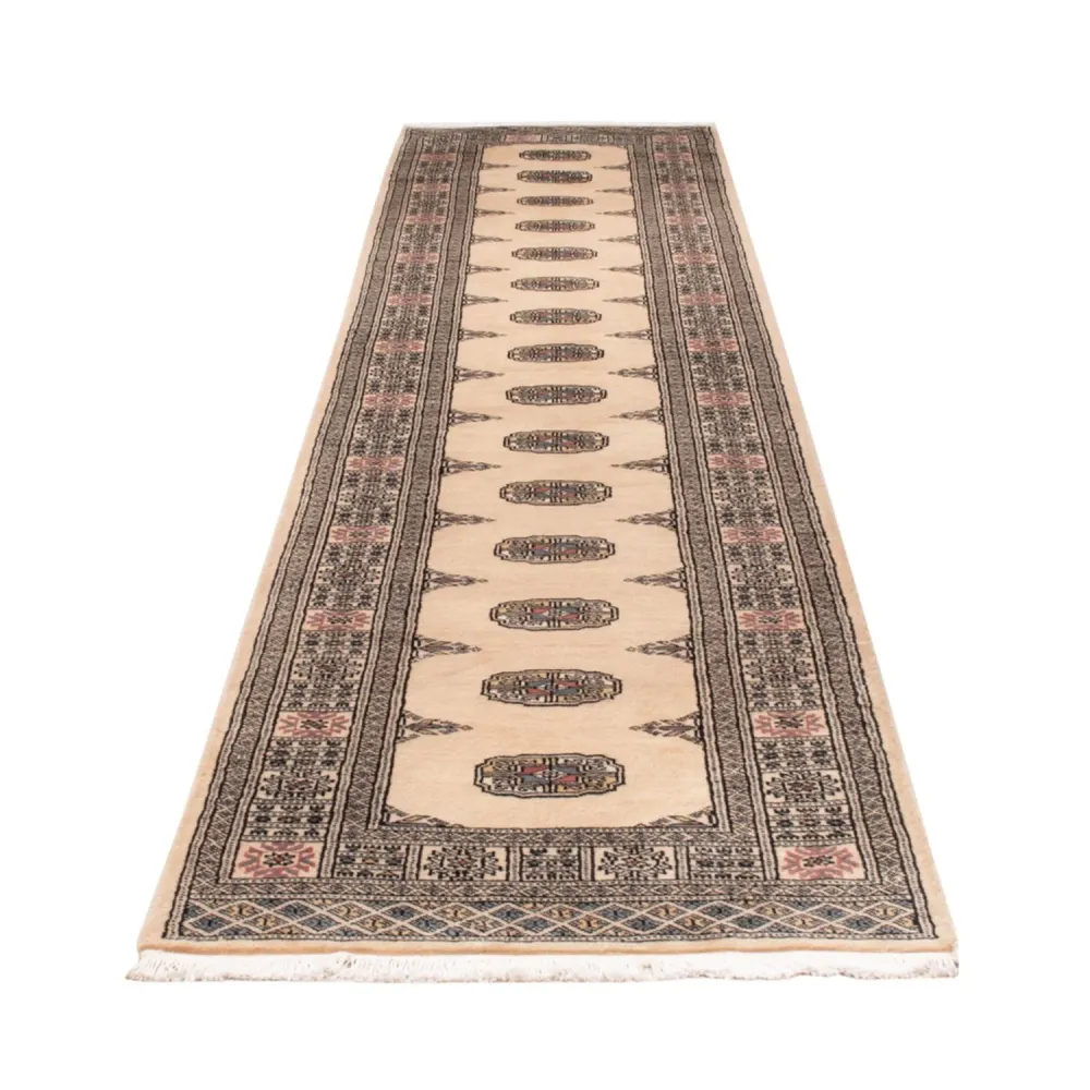 Løper Pakistan teppe - 358 x 80 cm - beige