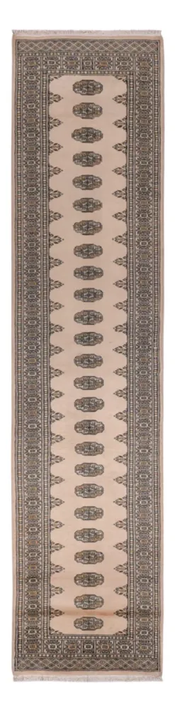 Løper Pakistan teppe - 361 x 79 cm - beige