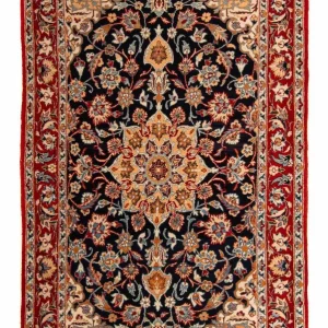 Løper Persisk teppe - Isfahan - premium - 175 x 100 cm - mørkeblå