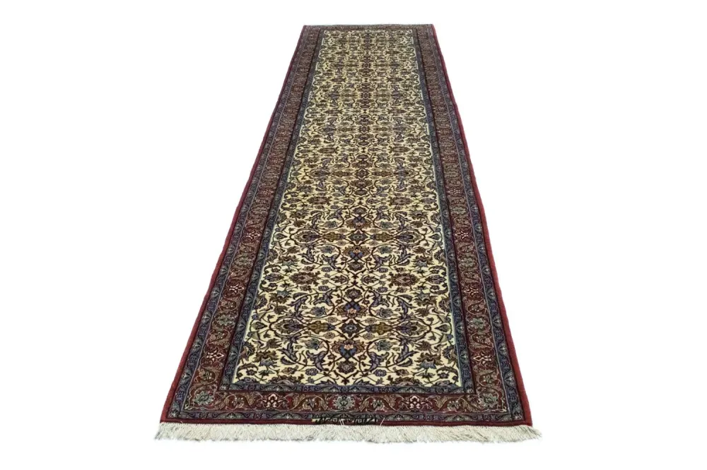 Løper Persisk teppe - Isfahan - premium - 364 x 90 cm - beige