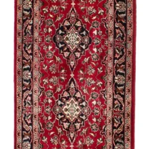Løper Persisk teppe - Keshan - 340 x 98 cm - mørk rød