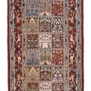 Løper Persisk teppe - klassisk - 288 x 81 cm - mørk rød